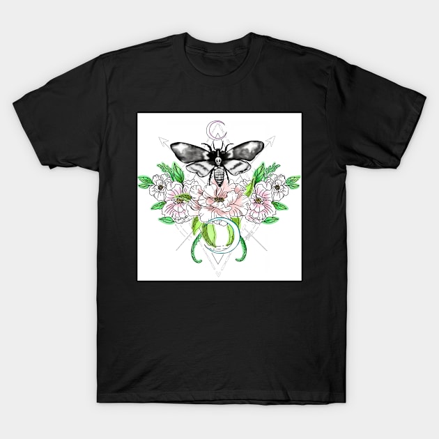 Deathshead Hawk Moth T-Shirt by christabat